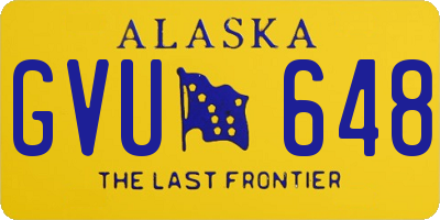 AK license plate GVU648