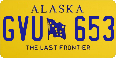 AK license plate GVU653