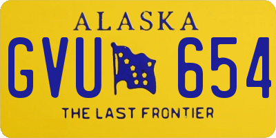 AK license plate GVU654