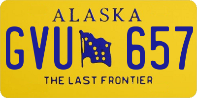 AK license plate GVU657