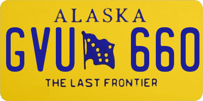 AK license plate GVU660