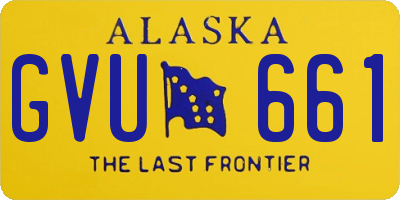 AK license plate GVU661