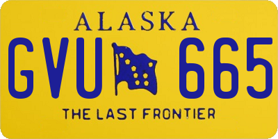 AK license plate GVU665