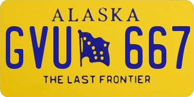 AK license plate GVU667