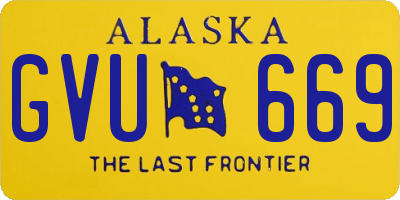 AK license plate GVU669