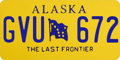 AK license plate GVU672