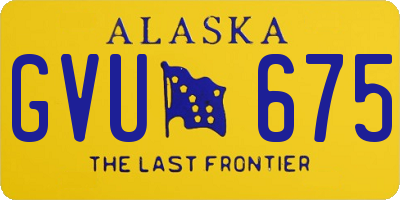 AK license plate GVU675