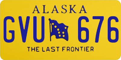 AK license plate GVU676