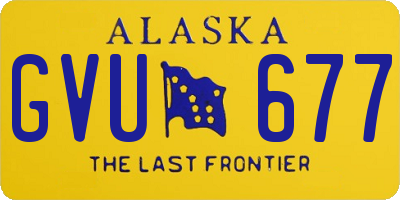 AK license plate GVU677