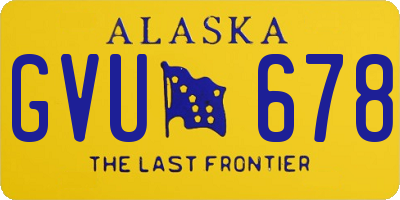 AK license plate GVU678