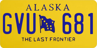 AK license plate GVU681