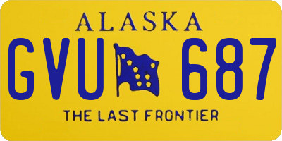 AK license plate GVU687