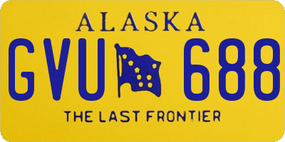 AK license plate GVU688