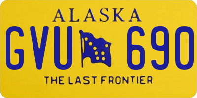 AK license plate GVU690