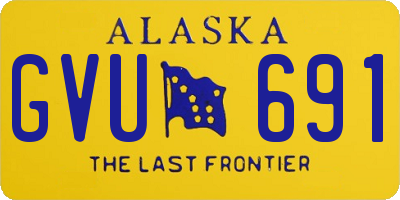 AK license plate GVU691