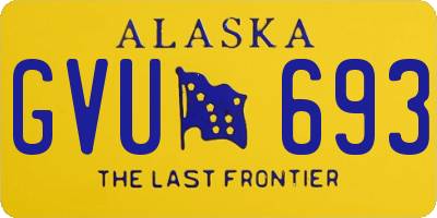 AK license plate GVU693