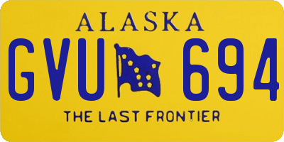 AK license plate GVU694