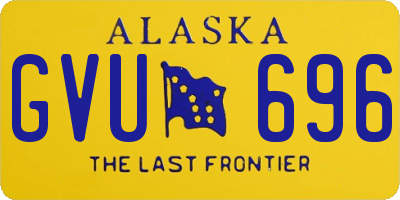 AK license plate GVU696