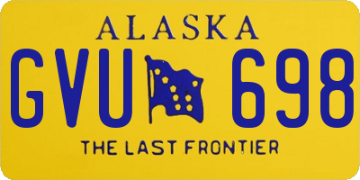 AK license plate GVU698