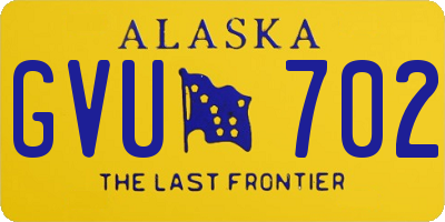 AK license plate GVU702