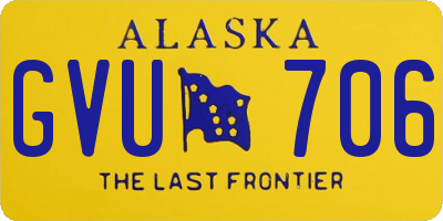 AK license plate GVU706