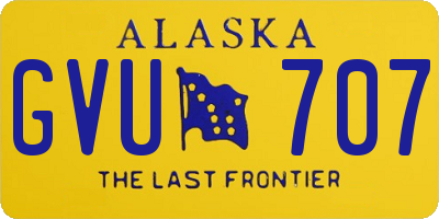 AK license plate GVU707