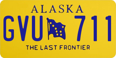 AK license plate GVU711