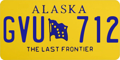 AK license plate GVU712