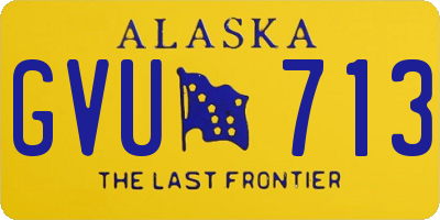 AK license plate GVU713