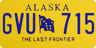 AK license plate GVU715