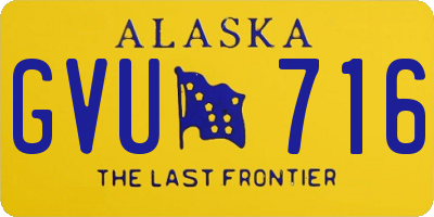 AK license plate GVU716