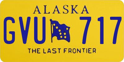 AK license plate GVU717