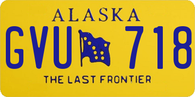 AK license plate GVU718