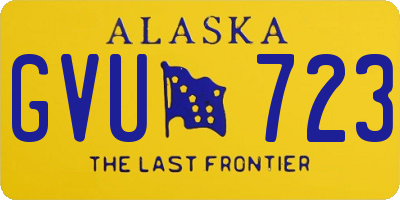 AK license plate GVU723