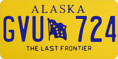 AK license plate GVU724