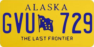 AK license plate GVU729