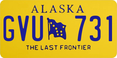 AK license plate GVU731