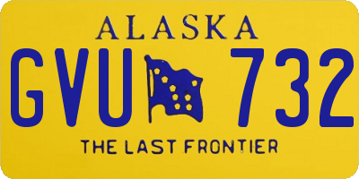 AK license plate GVU732