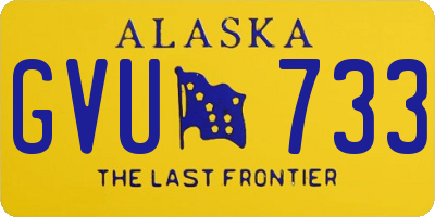 AK license plate GVU733