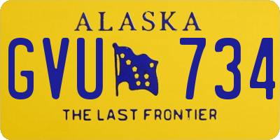 AK license plate GVU734
