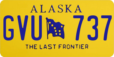 AK license plate GVU737