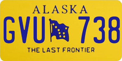 AK license plate GVU738