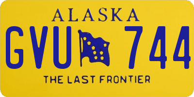 AK license plate GVU744