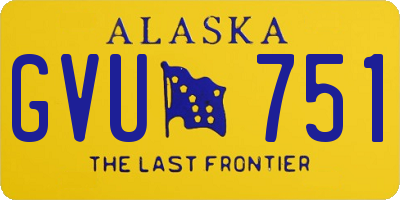 AK license plate GVU751