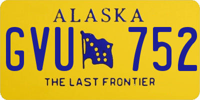 AK license plate GVU752