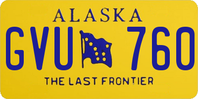 AK license plate GVU760