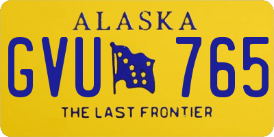 AK license plate GVU765