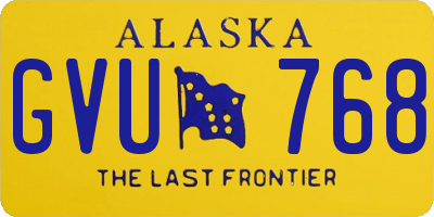 AK license plate GVU768