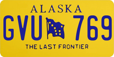 AK license plate GVU769