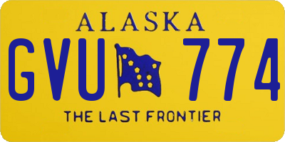 AK license plate GVU774